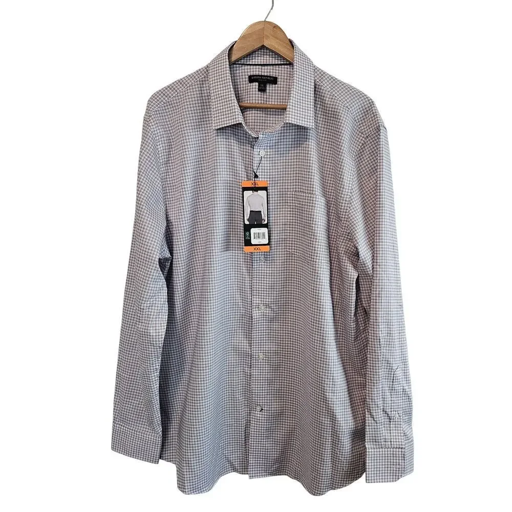 Banana Republic Non Iron Slim Fit Shirt Mens XXL Button Purple Preppy Academia